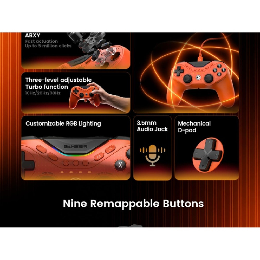 GameSir Tarantula 8K PC Wired Esports Controller for Windows
